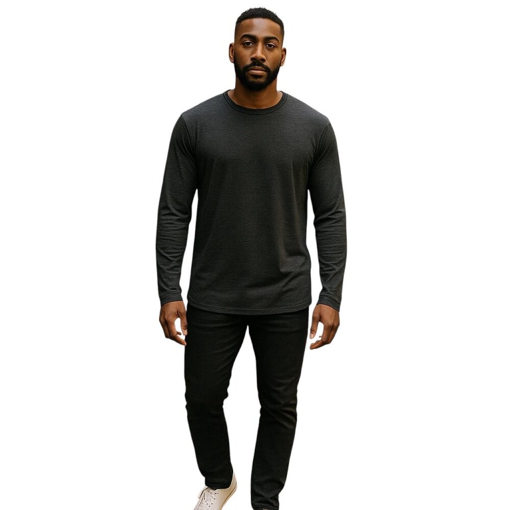 Men's 32 Degrees Heat Long Sleeve T-shirt-Size XL-DK Gray-Great for Workouts